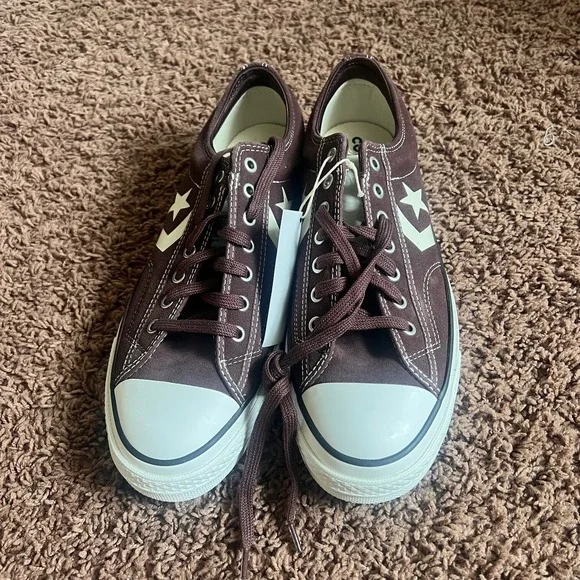 Converse Star Player 76 Suede Men's Low Top Sneakers Size Mens 9.5‎ Brown NEW - Picture 3 of 10